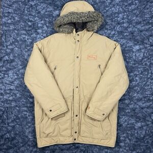 Ecko Unltd Function Heavy Parka Jacket Y2K Vintage Coyote Fur Hood Size Large